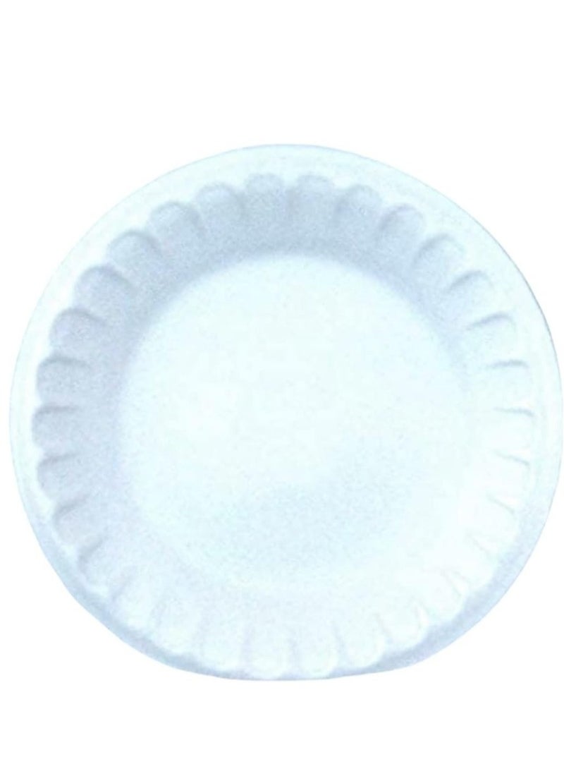 200 PCS Disposable Foam plates White  - Image 1