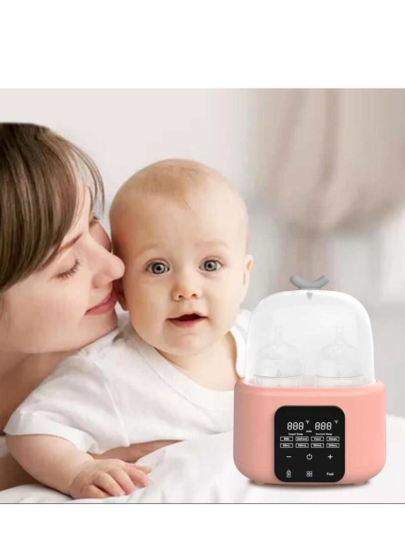 McDou Dual Baby Bottle Warmer, Smart Fixed Heat Steriliser, 6 in 1 Quick Warmer, Bottle Steriliser, Heated Baby Food Jar, Preserve Nutrient  - Image 2