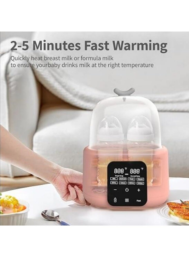 McDou Dual Baby Bottle Warmer, Smart Fixed Heat Steriliser, 6 in 1 Quick Warmer, Bottle Steriliser, Heated Baby Food Jar, Preserve Nutrient  - Image 3