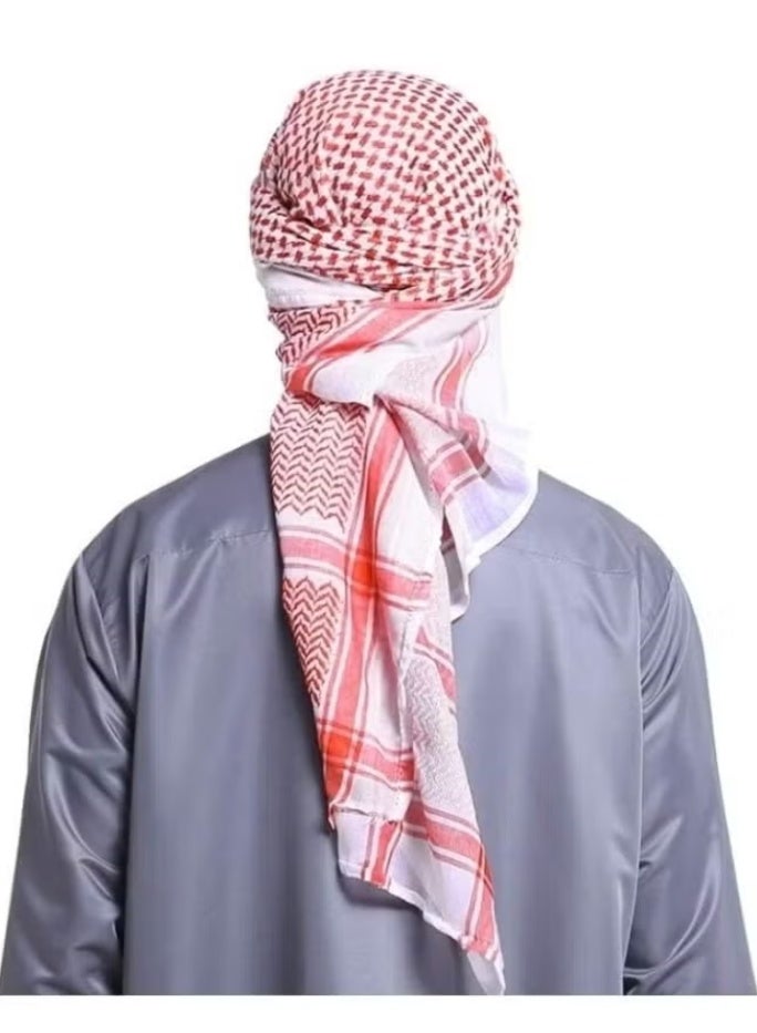 ELTRAZONE Arab Style Shemagh Wrap Keffiyeh Scarf – Men's Middle Eastern Desert Head, Neck & Face Cover, Lightweight Breathable Headscarf, Traditional Wrap for Outdoor Travel, Camping & Daily Wear - Image 1