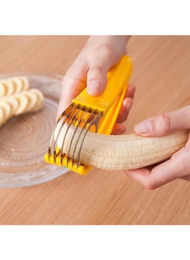 Generic - Banana Slicer Stainless Steel Fruit Vegetable Cutter Practical Kitchen Tool - Image 1