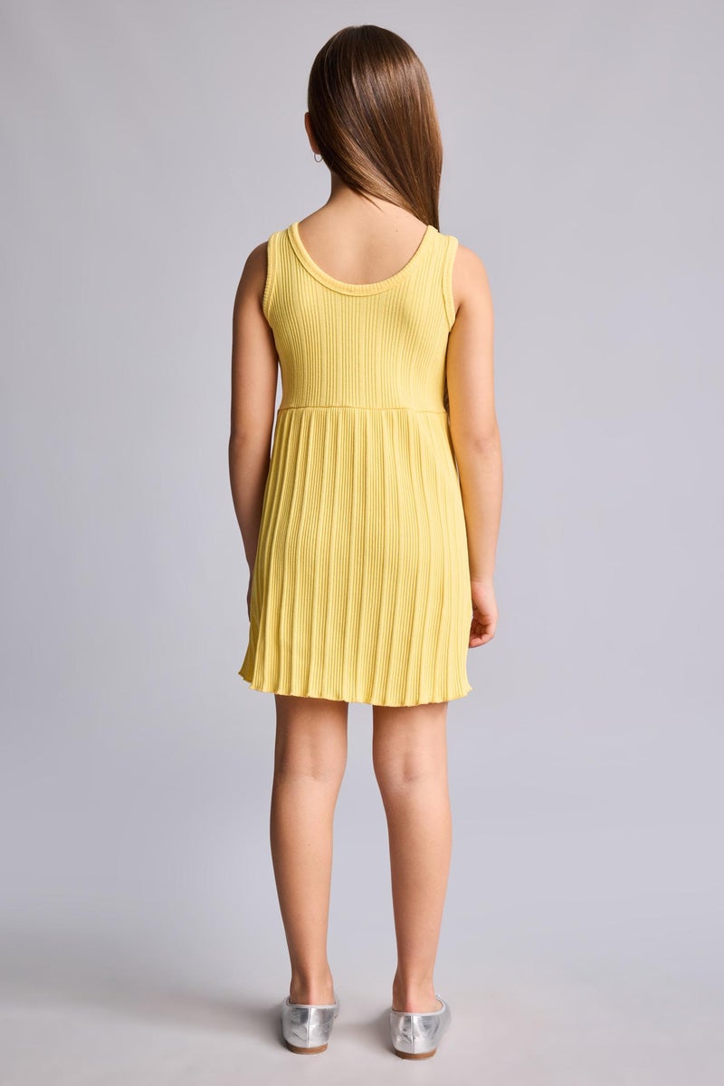 DeFacto Yellow Girl Girl Sleeveless Dress Casual - Image 5