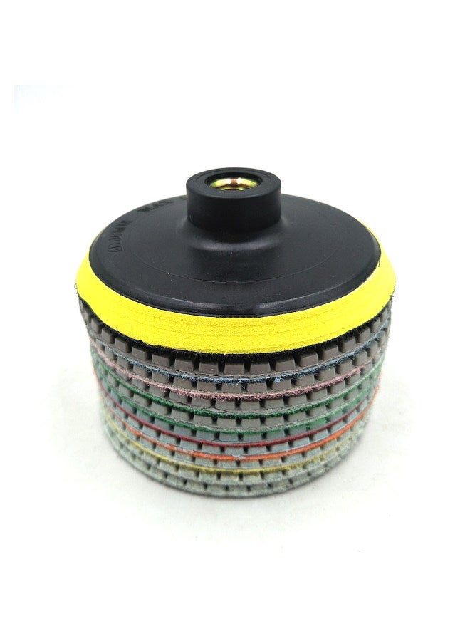 10 Piece Set Diamond Polishing Pads 4 inch Wet/Dry Granite Stone Concrete Marble  - Image 2