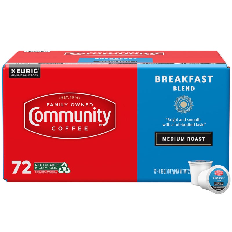 Community Coffee Breakfast Blend Medium Roast SingleServe Keurig KCup Pods 72 Count Pack of 1 - Image 3