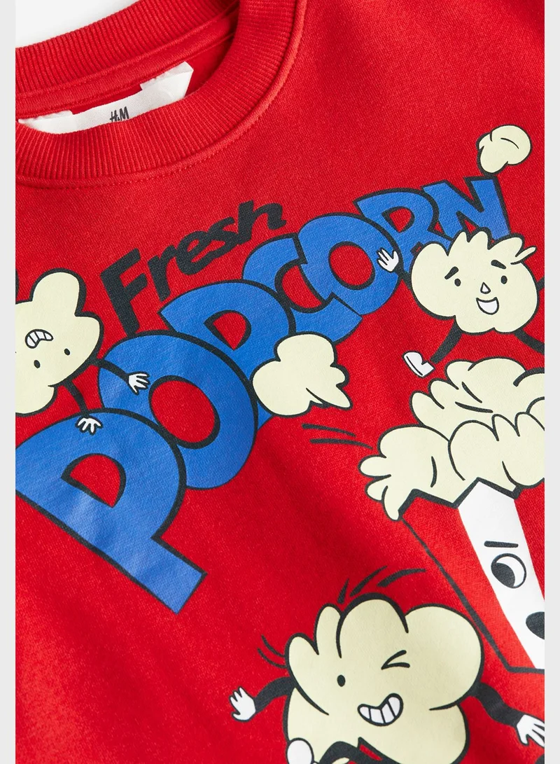 H&M Kids Popcorn Print Sweatshirt