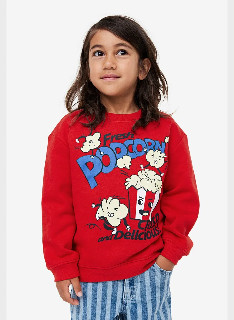 H&M Kids Popcorn Print Sweatshirt