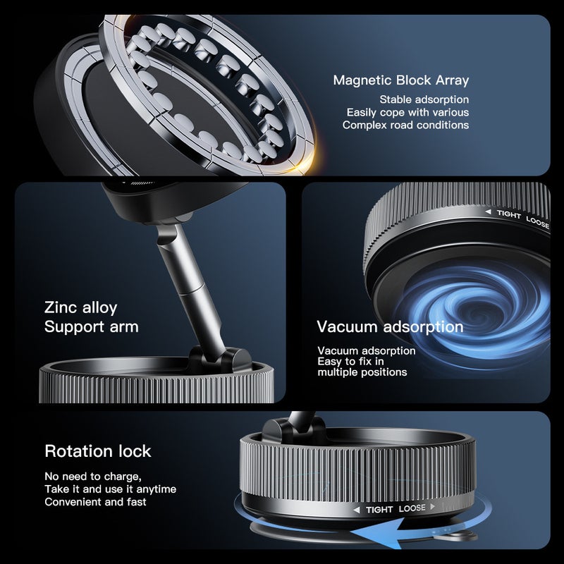2026 New Car Metal Phone Holder - Vacuum Suction Mount for  Navigation - Image 4