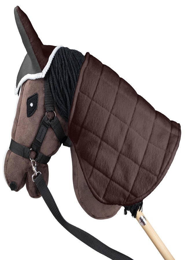 سكيبي بطانية وغطاء ذباب قابلان للعكس من SKIPPI - رمادي وبني، بطانية وأذني ذباب ثنائية اللون لحصان الهواية، تناسب معظم الخيول A3 و A4 - Image 5