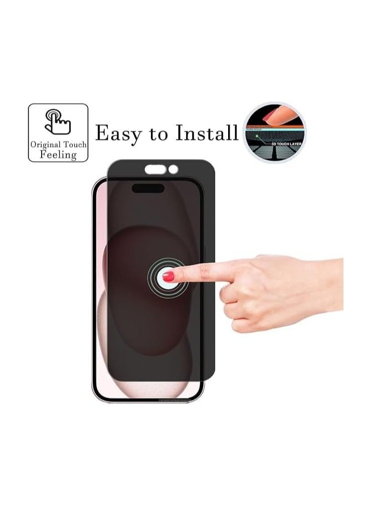 vesus Matte Ceramic Anti-Spy for Iphone 15 Pro Max Privacy Screen Protector [Not Glass], Anti-Spy Full Adhesive Flexible Film for Iphone 15 Pro Max 2023 Black - Image 3