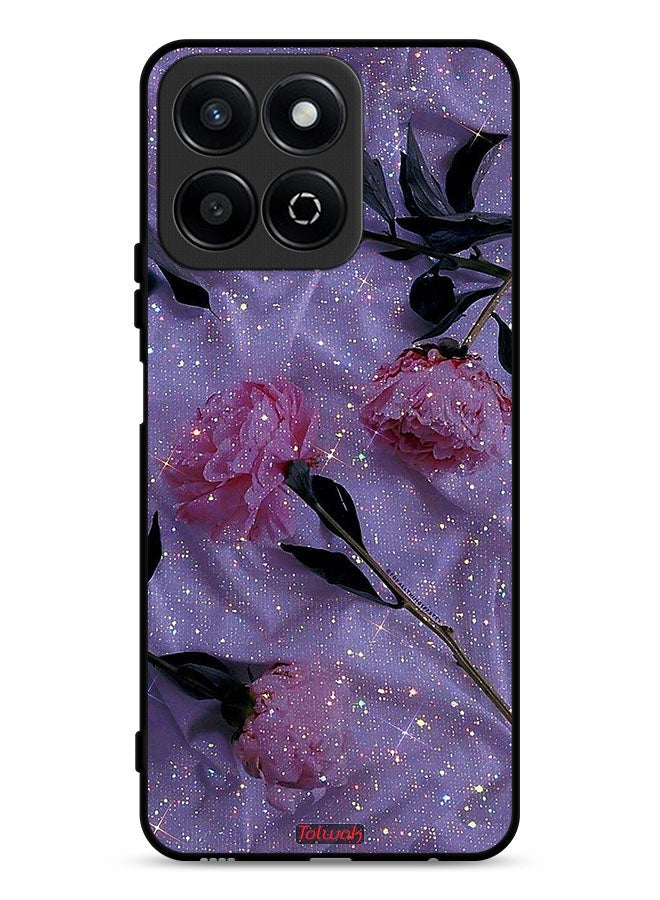 Tolwak غطاء حماية لHonor X7c 4G مزين بالورود اللامعة - Image 1
