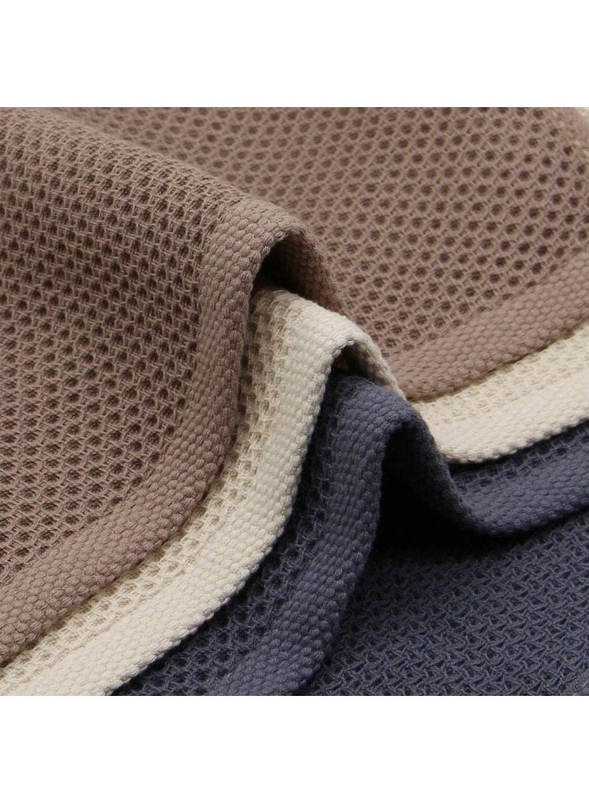 100% Cotton Waffle Weave Kitchen Dish Cloths, Waffle Tea Towels Ultra Soft Absorbent Quick Drying Dish Towels, 34x34 CM,4-Pack, (Mixed Color)  - Image 3