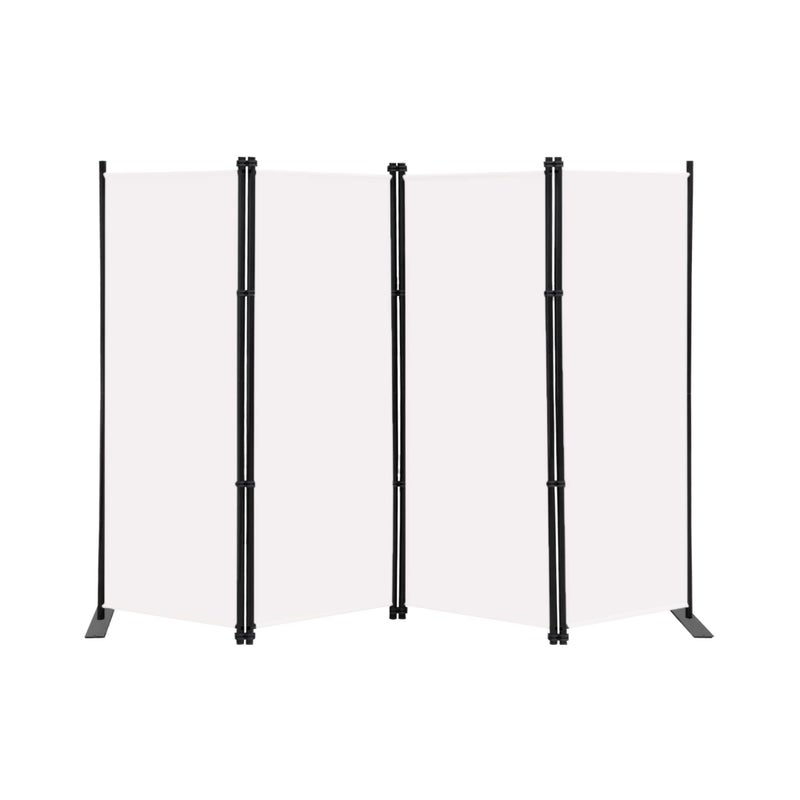 MAYOLIAH 4 Panel Room Divider Screen 6Ft Tall Foldable Privacy Dividers Indoor Wall Partition Room Separator White