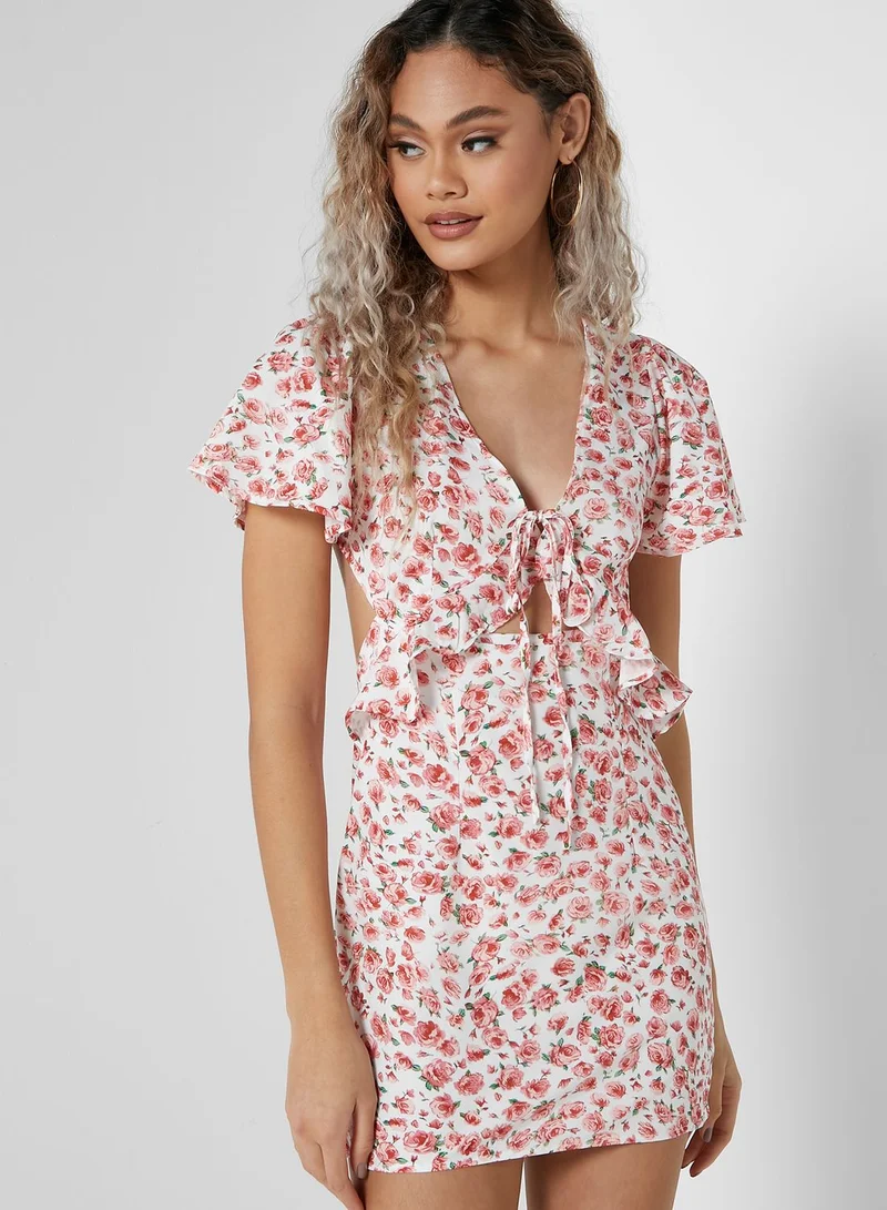 Ginger Floral Cut Out Dress