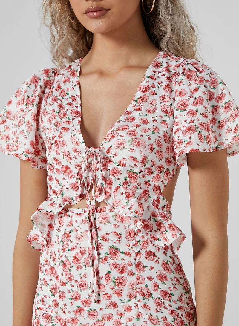 Ginger Floral Cut Out Dress