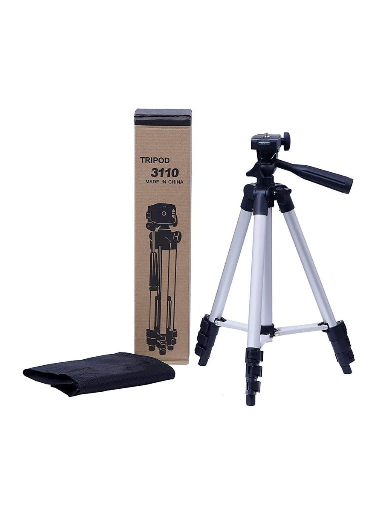 Tripod 3110 Adjustable Aluminum Camera Smartphone Stand with Bag - Image 1