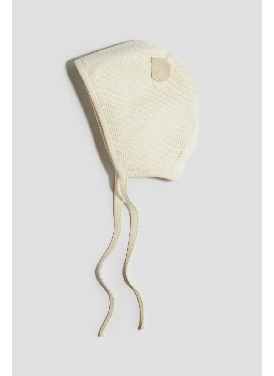 H&M Ear-Appliqué Cotton Bonnet