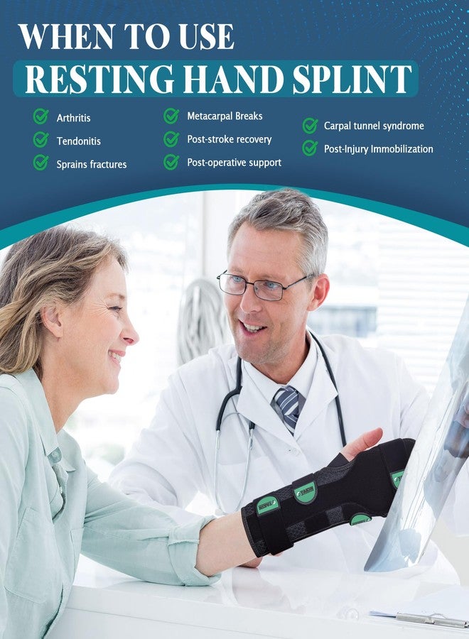 Oyakin Resting Hand Splint for Stroke Recovery & Carpal Tunnel Relief - Night Immobilizer with Removable Splints, Arthritis & Tendonitis - Adjustable Wrist Support Brace Left Hand - Image 2