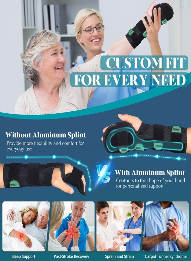 Oyakin Resting Hand Splint for Stroke Recovery & Carpal Tunnel Relief - Night Immobilizer with Removable Splints, Arthritis & Tendonitis - Adjustable Wrist Support Brace Left Hand - Image 3