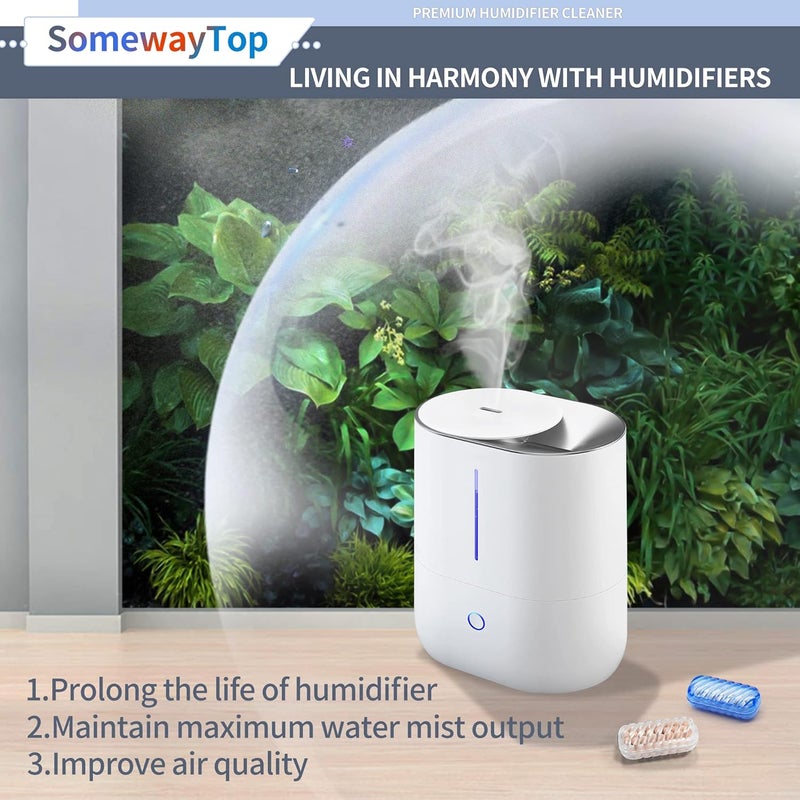 SOMEWAYTOP [2025 VER] 20X Humidifier Cleaner, Demineralization Cartridge for Humidifier Compatible with Demineralization Cleaning Ball, Homedics Humidifiers Filter Replacement & Humid Clean Cartridge - Image 5