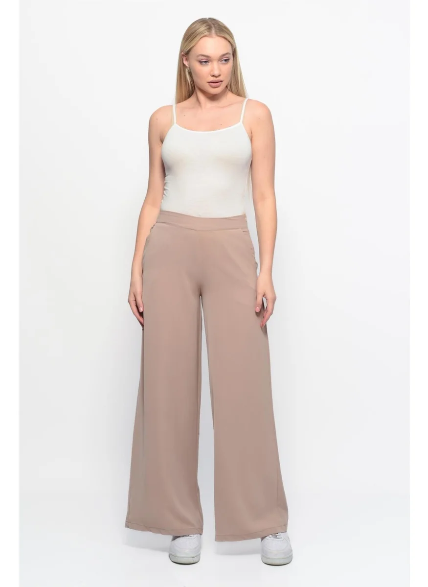Nuseel Classic Wide Leg Pants Beige
