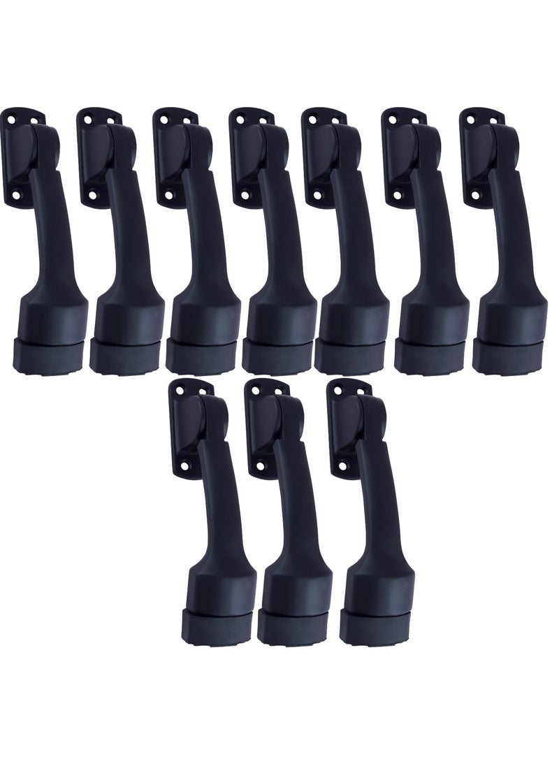 MALAIKAH Malaikah Royal Black Heavy Duty Gate Stopper for The Door with Rubber Grip 5Inch Long Door Stopper for Wooden Door Door Mounted Pack of 10  - Image 1