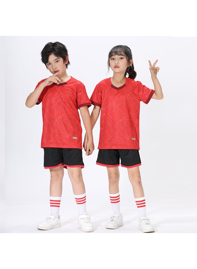 Children's Football Team Uniform - Quick-Drying Short-Sleeved Training Jersey for Boys and Girls