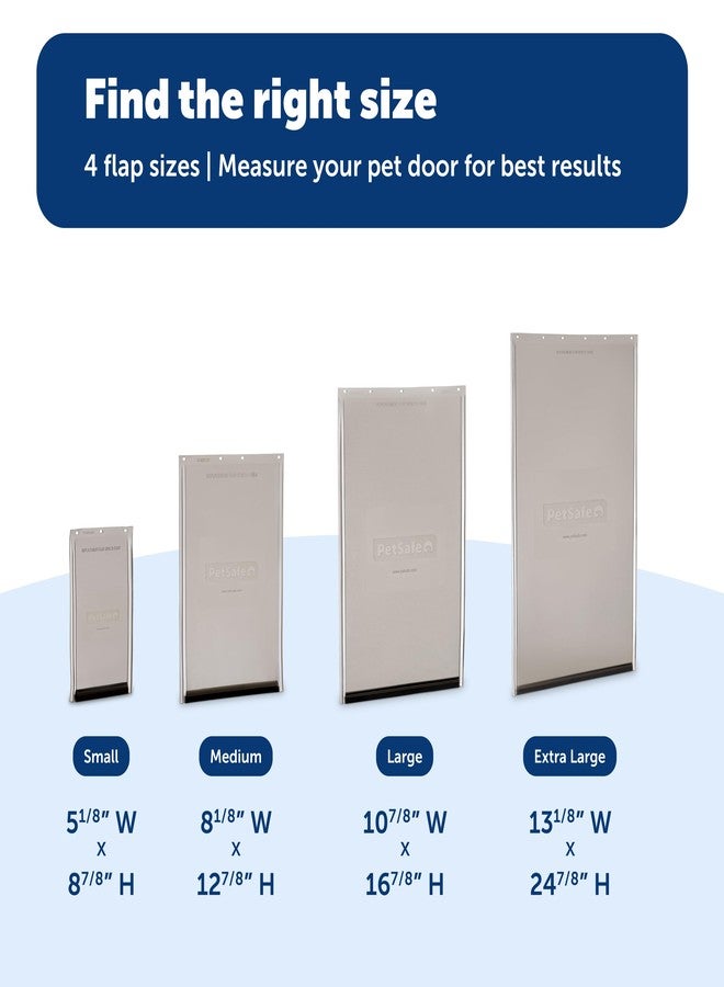 بيت سيف غطاء بديل أصلي من PetSafe - غطاء بديل من الفينيل لباب الحيوانات الأليفة الزجاجي المنزلق - متين ومصنوع من مواد غير سامة - 24 7/8 بوصة ارتفاع × 13 1/8 بوصة عرض - كبير جدًا - Image 4