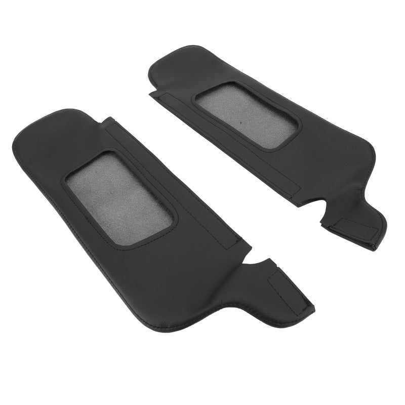 2Pcs Sun Visor Protector Cover PU Leather Stylish Look Scratch Resistant Sun Visor Replacement Cover for Mustang 1994 to 2004 Beige - Image 4