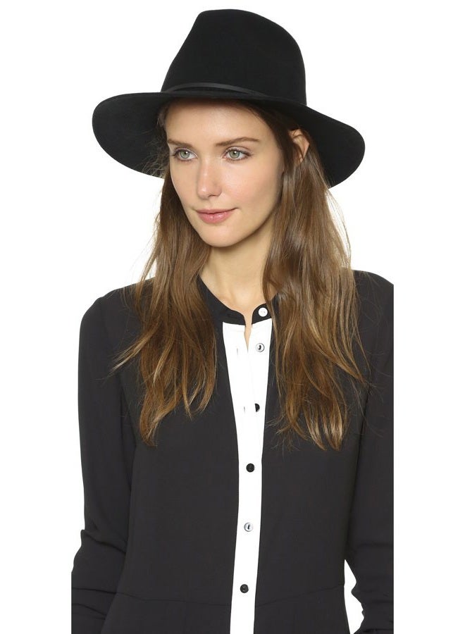 Brixton Men's Wesley Fedora Hat, Black, XL - Image 1