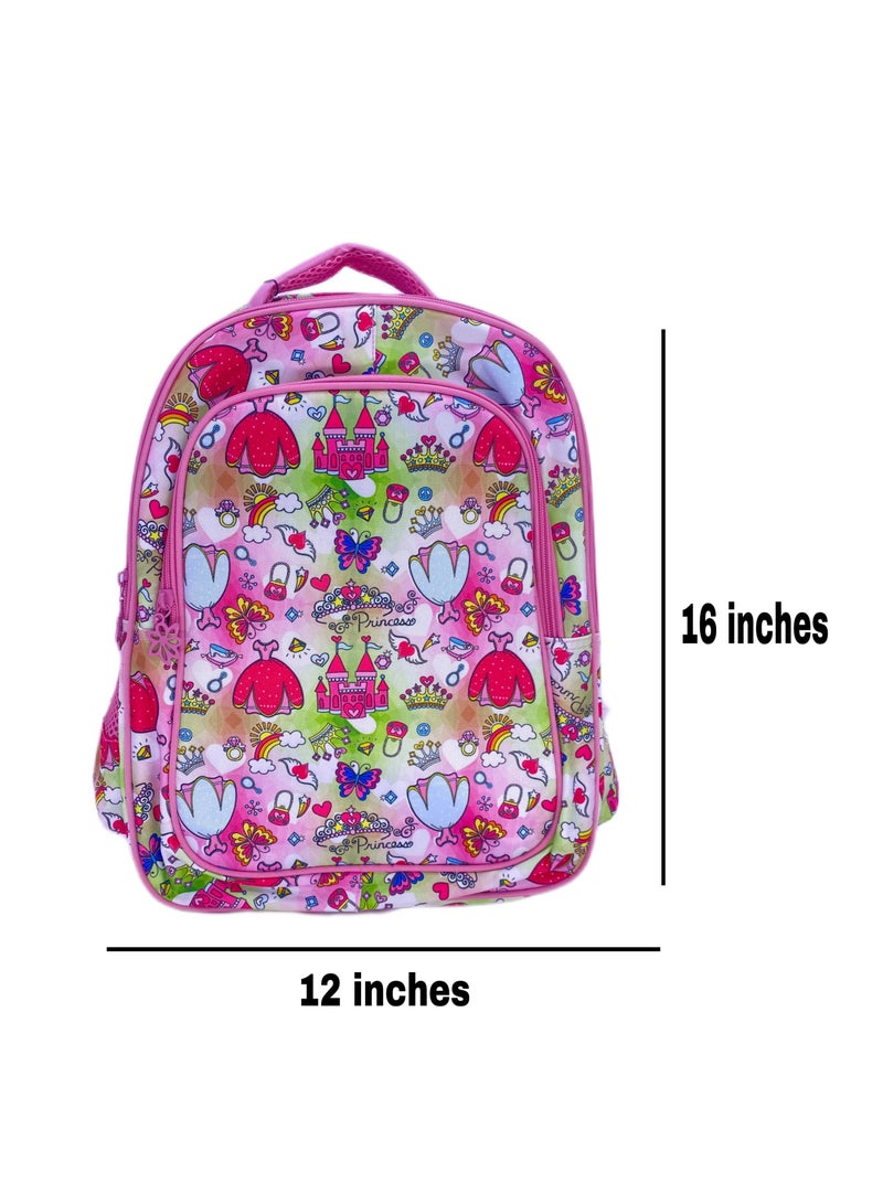 School bags with premium Comfort for school kids backpack for Travel, Lightweight Backpack Which Include premium Lunch bag and Pencil Case with Royal Animation Bag For Kids Gifts(16Inches)