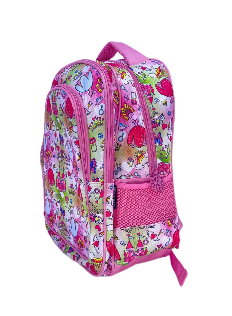 School bags with premium Comfort for school kids backpack for Travel, Lightweight Backpack Which Include premium Lunch bag and Pencil Case with Royal Animation Bag For Kids Gifts(16Inches)