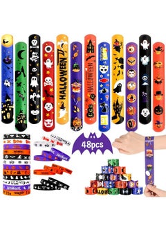 48Pcs Halloween Slap Bracelets Rubber Wristbands For Halloween Party Favors Kids Girls Boys Toddlers Halloween Gifts - pzsku/Z6AD3CA918CDC59472055Z/45/_/1688536583/c32ddf58-229c-44ba-80f4-759b5dd7704a