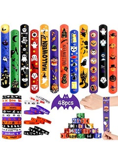 48Pcs Halloween Slap Bracelets Rubber Wristbands For Halloween Party Favors Kids Girls Boys Toddlers Halloween Gifts - pzsku/Z6AD3CA918CDC59472055Z/45/_/1688536586/ee126fa4-5d11-4df8-bb34-ec3a5936a8d7