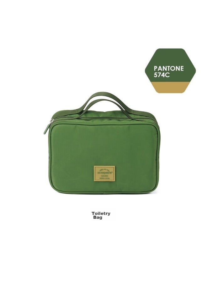 M Square Travel Toiletry Bag, Large Capacity, Portable, For Washing, Care, And Makeup, Travel Storage Bag, Forest Green [toiletry Bag] - Image 2