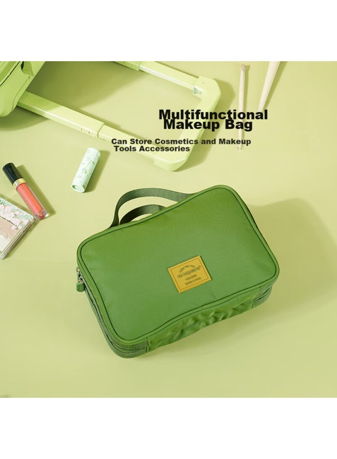 M Square Travel Toiletry Bag, Large Capacity, Portable, For Washing, Care, And Makeup, Travel Storage Bag, Forest Green [toiletry Bag] - Image 5