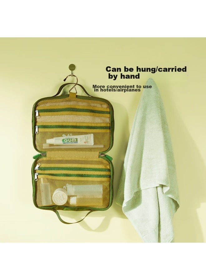 M Square Travel Toiletry Bag, Large Capacity, Portable, For Washing, Care, And Makeup, Travel Storage Bag, Forest Green [toiletry Bag] - Image 4