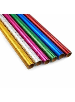 BEARD MAN BEARD MAN Plastic Holographic Metallic Colour Gift Packing Wrapper Paper Especially For Gifts 18 Inch X 20 Meter Long Length RollGold 