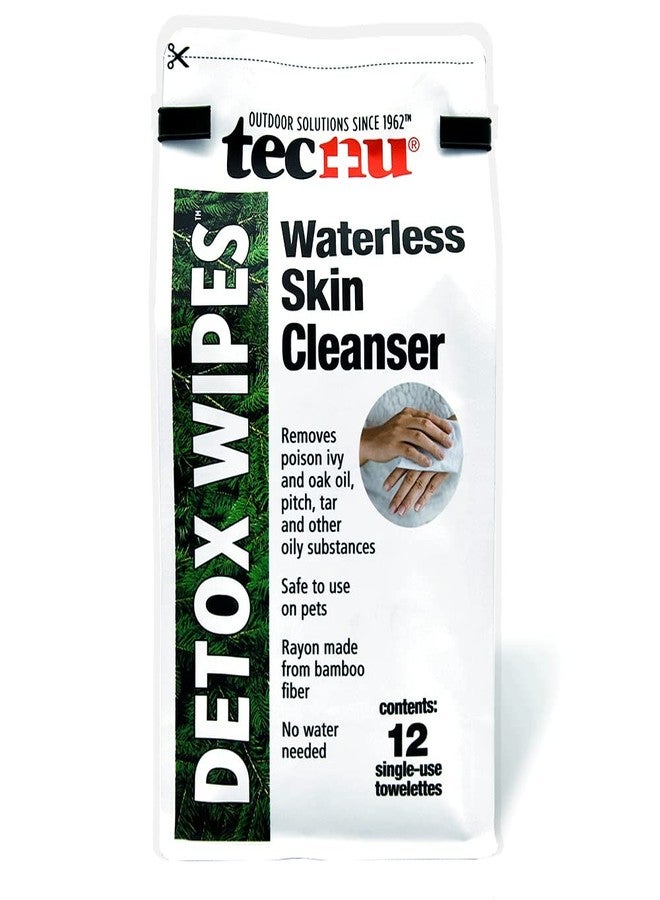 Tecnu Detox Wipes, Poison Ivy Wipes, 12 Count, Large Individual Wipes, Waterless Skin Oil Cleanser, Helps Remove Rash Causing Oil from Poison Ivy, Poison Oak, Poison Sumac, Pitch & Tar - Image 5