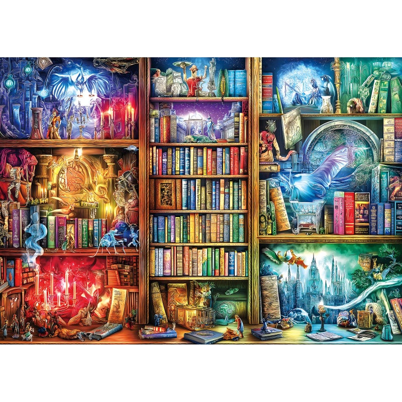 Blueforest Fantasy Books Puzzles for Adults 1000 Pieces Magic Library Wonderland Puzzle for Adults Hard Colorful Jigsaw Puzzles 1000 Pieces Challenging Family Puzzle Size is 2675 x 1975 - Image 3