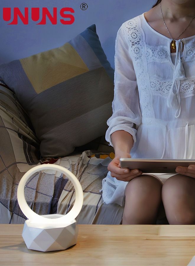 UNUNS مصباح ليلي LED مع مكبر صوت بلوتوث، 3 أوضاع إضاءة مصباح ليلي، مكبر صوت بلوتوث محمول، مصباح ديكور هدية لغرفة النوم/هدايا للفتيات المراهقات - Image 5