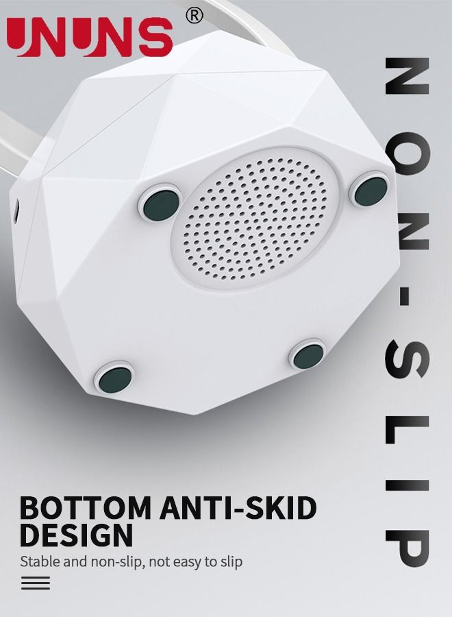 UNUNS مصباح ليلي LED مع مكبر صوت بلوتوث، 3 أوضاع إضاءة مصباح ليلي، مكبر صوت بلوتوث محمول، مصباح ديكور هدية لغرفة النوم/هدايا للفتيات المراهقات - Image 4