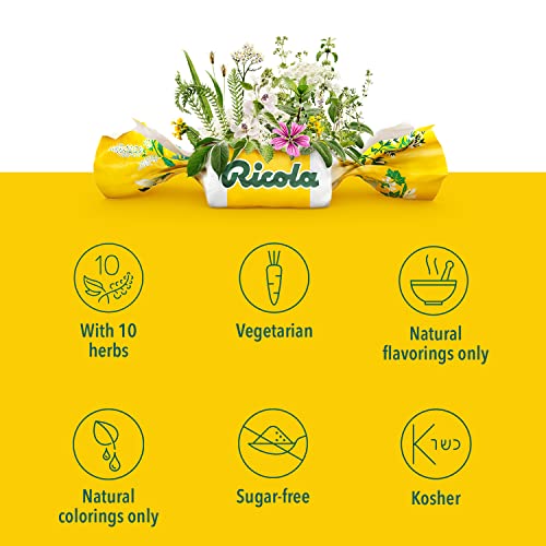 Ricola Sugar Free Swiss Herb Herbal Cough Suppressant Throat Drops | Naturally Soothing Long-Lasting Relief -19 Count (Pack of 4) Bags - Image 4