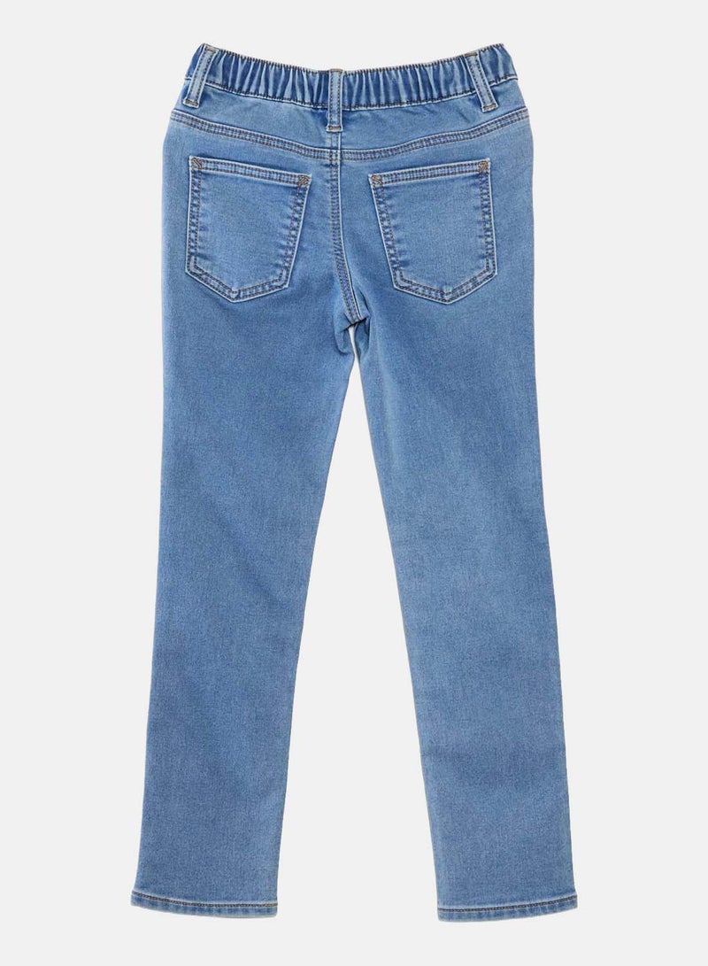 Kiabi Jeans With Elasticated Waist And Drawstring Ties - Image 2