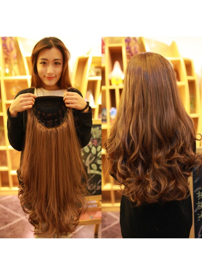 إسكدنيا باروكات شعر نسائية طويلة مستقيمة أنيقة مع تجاعيد كبيرة وموجات مفعمة بالحيوية، شعر صناعي يحمي، بأزهار الكمثرى.