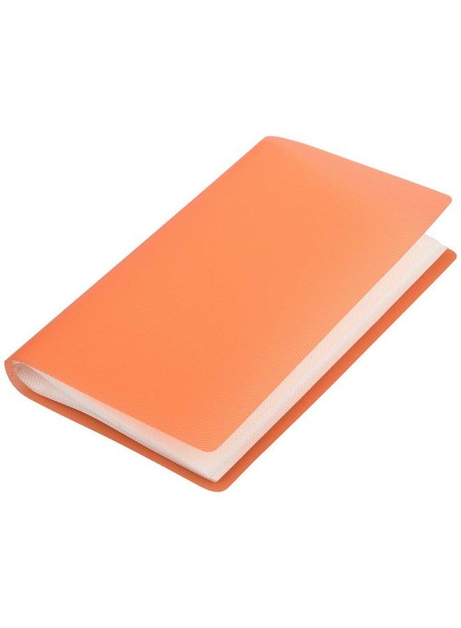 JAM Paper Business Card Book Wallet Size (4 X 7 1 4) 72 Card Capacity Orange Sold Individually  - Image 4