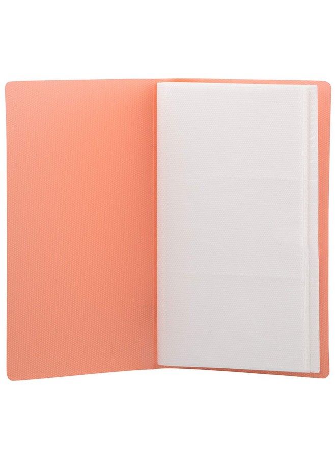 JAM Paper Business Card Book Wallet Size (4 X 7 1 4) 72 Card Capacity Orange Sold Individually  - Image 2