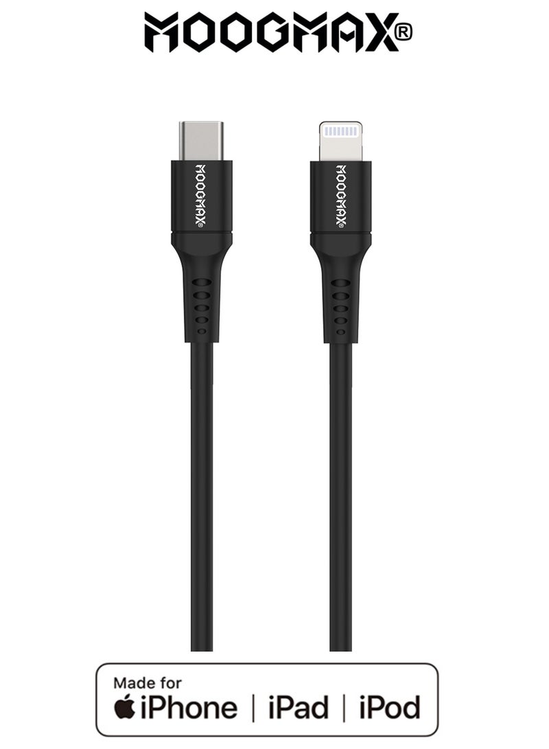 موجماكس راس شاحن بمنفذ تايب سي ولايتنينج (ايفون). كبس شاحن مع كيبل لايتنينج (ايفون) معتمد MFI. شاحن جداري سريع بقوة 30 واط. شاحن ايفون معتمد من ابل MFI. شاحن سريع صديق للبيئة يمكنك من استخدام كيبل الشحن لهواتف التي تدعم التايب سي وللهواتف التي تدعم اللايتنينج. - Image 2