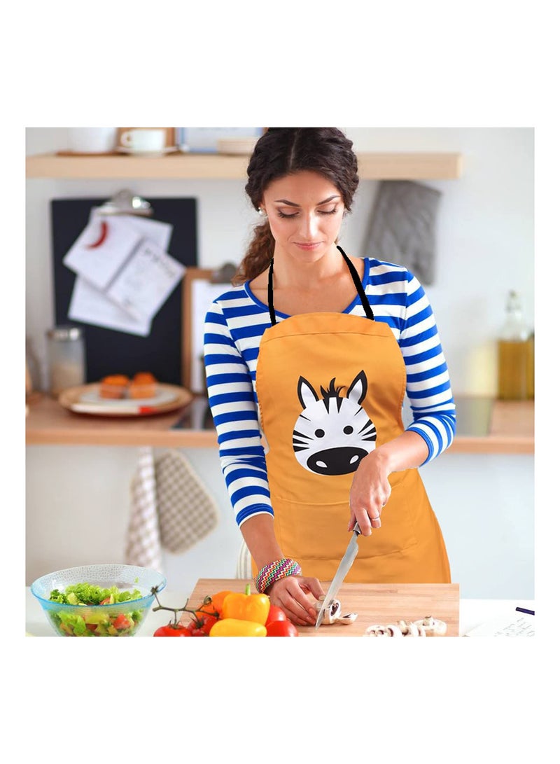 KASTWAVE Aprons, Lovely Animal Parent, Cute Kid Apron, for Birthday Party's, Gardening, Kitchen, Cooking and Baking Chef Activity Small Size for 3-8 Year Old Toddler Kids Girl and Boy, Mommy and Me (2 Pack) - Image 2