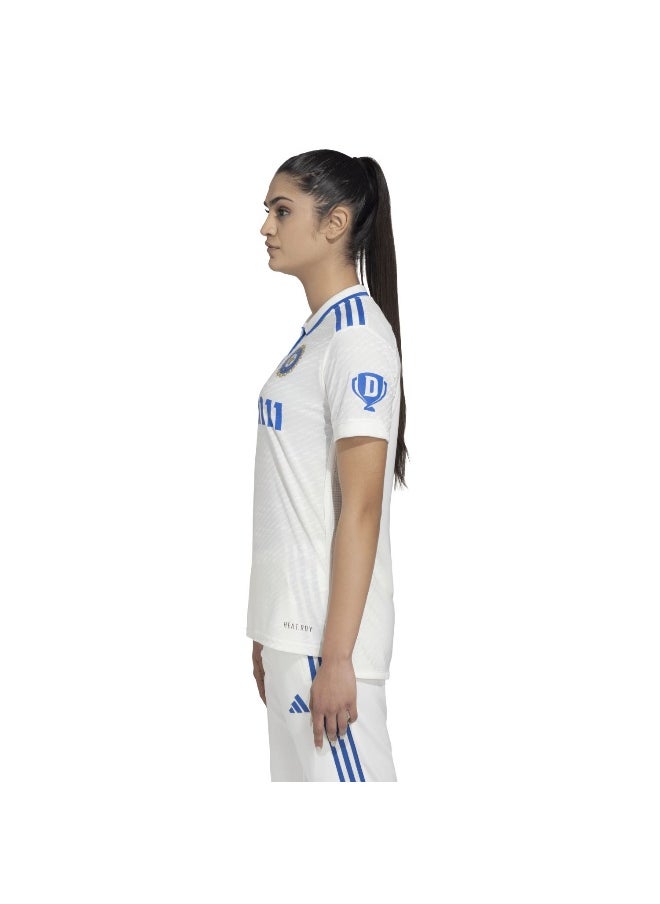 Adidas Adidas Indcri Tstjsyw White Cricket Jerseys For Women Xs  - Image 4