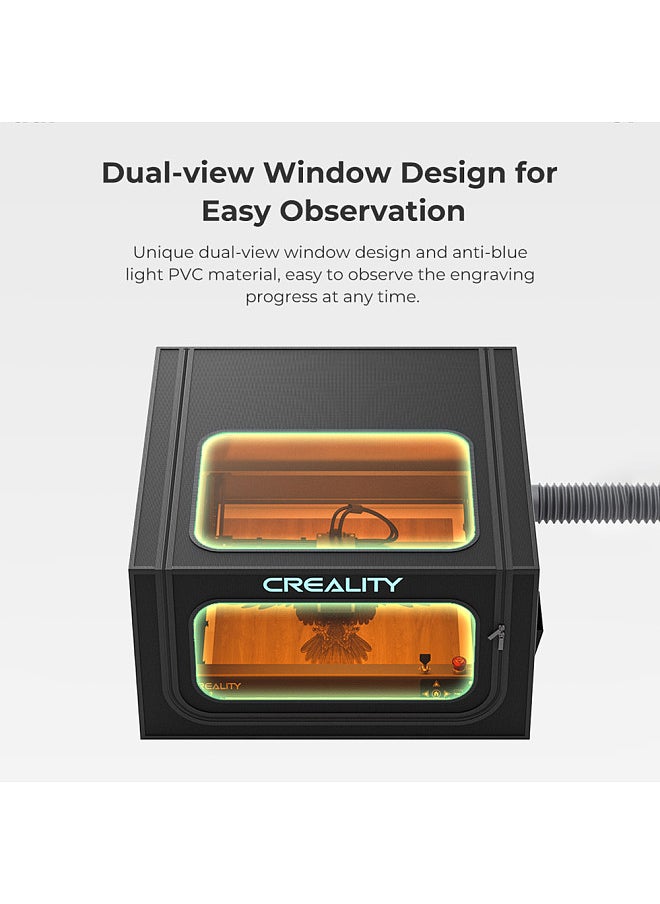 Creality 3D Creality Laser Engraver Enclosure Pro  Fireproof and Waterproof Dustproof  Protective Cover 720x720x400mm with Exhaust Fan and Pipe Foldable and Visible Window Fits  - Image 2